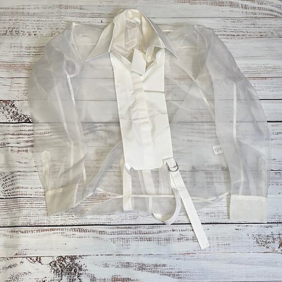 HELMUT LANG Detachable-Bib Shirt Large - Picture 5 of 7